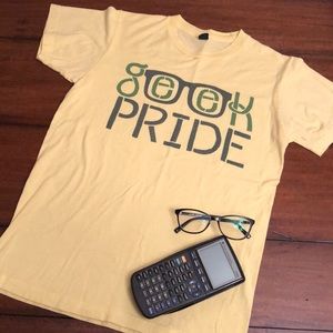 “Geek Pride” Light Yellow Tee - Size Small